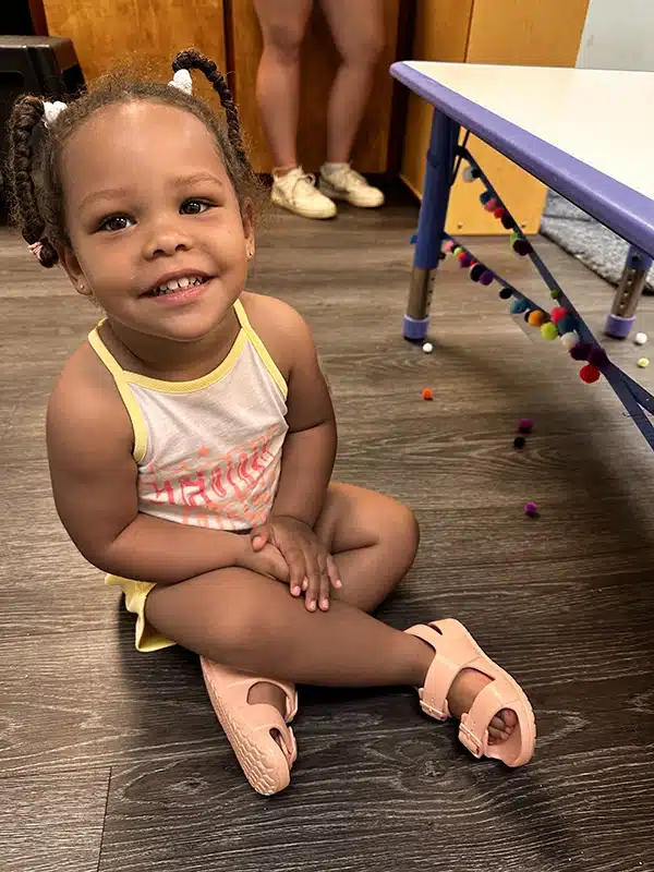 Child playing with Arts and Crafts at Scribbletime