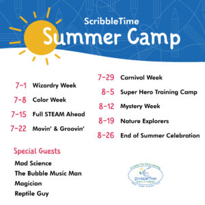 ScribbleTime SUmmer Schedule 2024